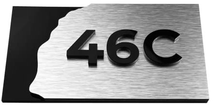ALÚMADESIGNCO Appartamento Numeri/Camere Targhetta - Moderno Numero Hotels Cartelli - Numeri Hotel Cartello - Segnaletica Hotel - Targhette Numeriche - Insegna Number Interna - Targa Numerate