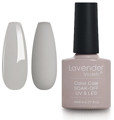 Lavender Violets 8ml Gel Nail Polish UV LED Soak Off Nail Lamp Curing Manicure Pedicure Classical Coloured Bottle Long Lasting Easy Apply Ash D141