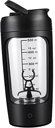 Milageto Elektrische Protein-Shaker-Flasche, 650 ml, leistungsstarke Mixer-Flaschen, wiederaufladbare Shaker-Becher, Mixer-Becher für Milch, Milchshakes, Schwarz