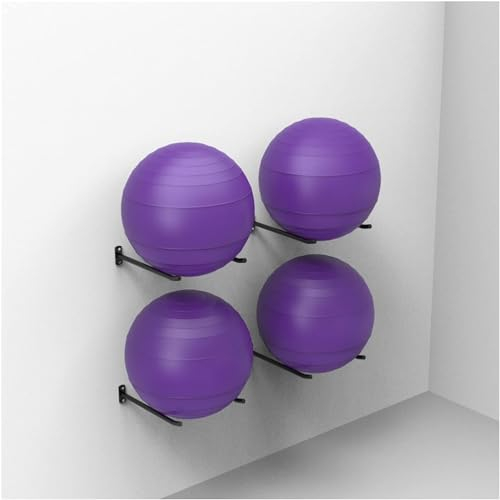 Fitnessstudio-Dekor, Aufbewahrungsregal zur Wandmontage aus Metall, Halter for Gymnastikbälle und Yogabälle, for das Heim-Fitnessstudio, platzsparend (Size : 4 Pack)