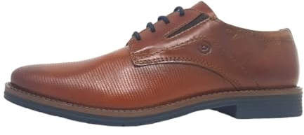 Bugatti 3000 Leander Herrenschuhe eleganter Schnürer Braun Freizeit, Schuhgröße:44 EU