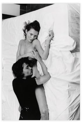 MAHWER Kate Moss Johnny Depp Poster auf Leinwand, Schlafzimmer, Dekoration, Sport, Landschaft, Büro, Raumdekoration, Geschenk, ungerahmt, 30 x 45 cm