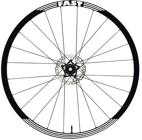 Aufkleber Felgen MTB 26 - 27,5 - 28-29 Zoll Fahrrad MTB Bike Sticker Mountainbike Fast Code B0143 (27,5 Zoll, Weiß matt)