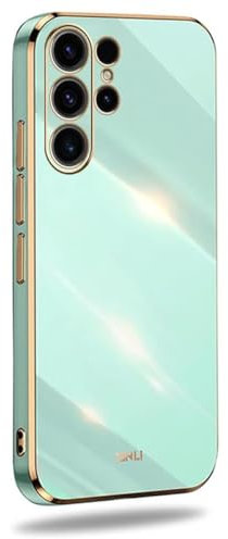 MouyouGlow Case für Samsung Galaxy S22 Ultra Hülle 5G,Galvanisierte Weich TPU Dünn Handyhülle Samsung s22 Ultra,Stoßfeste Schutzhülle Galaxy s22 Ultra Cover,Grün