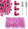 200Pcs Nail Sanding Bands 240 Grit Fine Sanding Bands for Nail Drill Nail Files with 2Pcs Nail Drill Bits for Electric Nail Files Machine Manicure Pedicure Nail Sanding Bands with Boxed