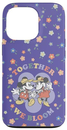 iPhone 13 Pro Disney Mickey and Minnie Mouse Together We Bloom Springtime Case