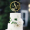 Party to Be Cake Topper Hochzeit Personalisiert mit Namen Initialen Hochzeit Braut und Bräutigam Tortenstecker Deko Verlobung Kuchenstecker(Design 06)