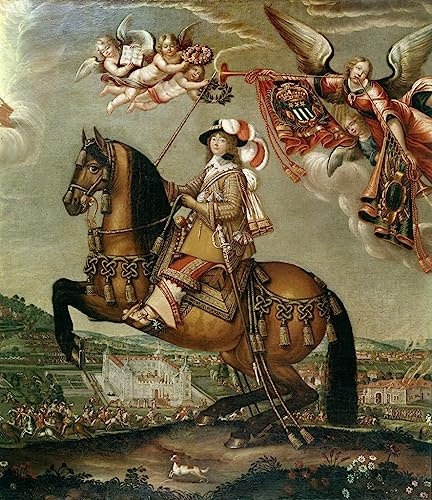 PSVDCTOO Vintage Malerei Poster Poster Bilder Reiterporträt von Alberte Barbe D'ernecourt Lady of Saint Balmont von Claude Deruet für Home Dekoration60x90cm