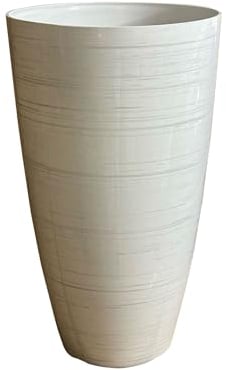 SG Traders Stylish Tall Plastic Plant Pot Garden Patio Planters Elegant Gardening Planter Accessory for Flowers Herbs Trees Plants Patio Suitable for both Indoor and Outdoor Use H 54cm x W 30cm