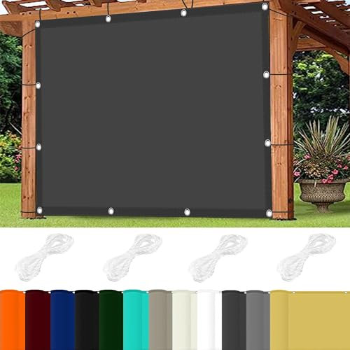 Sonnensegel mit Öse 0.6 x 2.5 m 98% UV Schutz Sonnensegel Balkon Regenschutz mit Ösen Und Kordel Reißfest für Balkon Terrasse Garten Camping, Dunkelgrau