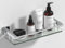 SFGSOWOR Glasregale für die Wand, Chrom-Edelstahl und gehärtetes Glas, Regal für Badezimmer, Regal für Waschbecken über WC, Badezimmer-Organizer (40,6 cm, poliert)
