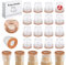 Ezprotekt Chair Leg Covers, 16 PCS 1.25 Transparent Silicone Chair Leg Floor Protectors with Wrapped Felt, Rubber Chair Leg Caps, Furniture Feet Protectors Pads, No Noise No Scratches