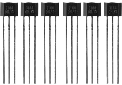 A3144 3144E Hall Sensor Linearer Hall Effekt Sensor 3 Poliger Magnetdetektor Lineare Hall-Effekt-Sensoren Für BüRstenlose Elektromotoren (Packung mit 10 Stück)