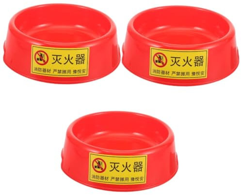 ARTIBETTER Feuerlöscher Chrome 3st Feuerlöscherhalterung Feuerlöscherständer Feuerlöscher-aufbewahrungsbasis Feuerlöscherhalter Aus Kunststoff Feuerlöscherbasis Halterung Für Feuerlöscher Plastik Rot