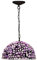 BOTOWI Tiffany Stil Amethyst Buntglas Decke Pendelleuchte mit 12 Zoll breiter handgefertigter Achat Stein Lampenschirm Antike Hängelampe für Esszimmer Flur Theke Kücheninsel