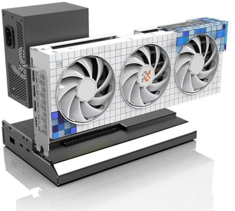 Externe GPU Dockingstation, USB4.0 40 Gbit/s Thunderbolt3 GPU Dock mit TB3x2, Gigabit RJ45, M.2 NVMe Steckplätze, PCIe3.0 X4, Unterstützung Daisy Chain, ATX/SFX Standard Netzteil