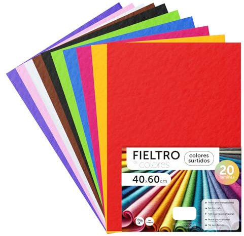 m-office Bastelfilz für DIY-Projekte, Filzplatten in bunten Farben, Weich und Flexibel, Material für Nähen und Patchwork Stoffe, Ideal Handarbeiten, Deko Kunsthandwerk, 40x60cm, (Neonorange, 20 Stk)