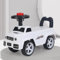 OHMG Bobby Car Rutschfahrzeug für drinnen und draußen,Kinderfahrzeug im modernen Design, Rutschauto für Kinder ab 1 Jahr,Gehhilfe mit Sicherheits-Lenkrad und Hup (Weiß-48x22x34cm)