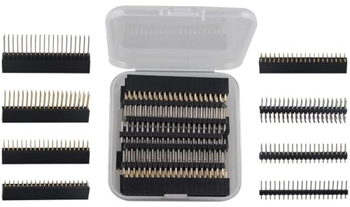 ZDE 2x20 40 Pin Stacking Female Header Kit GPIO Stacking Header Extender Pico Header Pack for Raspberry Pi 5/4B/3B+/3B/2B/B+/A+/Zero/Zero W/Zero 2 W (8 Specifications 16pcs)