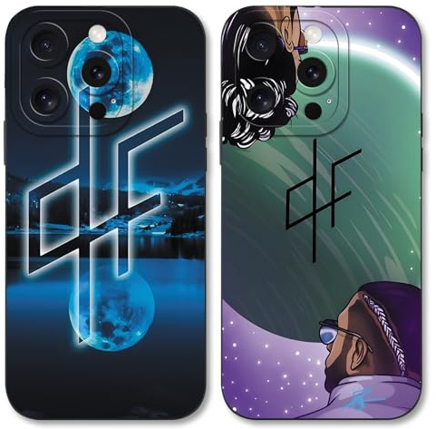 TBNMBGY 2 Stück Schwarz Silikon Schützen Handyhülle für iPhone 11 Hülle 6,1,Cool Mode PNL QLF Sänger Rap Muster Case,Cartoon Pop Singer Design Schutzhülle Stoßfest Cover,Cool