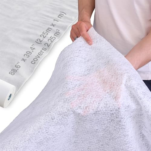 Non Woven Geotextile Membrane 88.6” x 393.7” (2.25m x 10m) – Durable Landscaping Fabric for Soakaways, Drainage, Gravel & Artificial Grass Underlay – Weed Suppressant & Ground Stabilisation Sheet