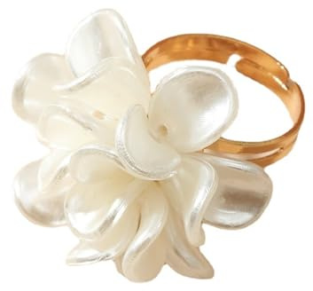 Zuoeay Kunsthandwerkliche Kamelienringe, flexibles Band, vielseitiger Schmuck für Tag und Nacht, stilvolles Finger Accessoire, verstellbare offene Ringe