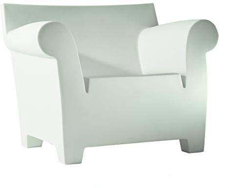 Kartell Poltrona Bubble Club, Polietilene colorato in Massa, Bianco Cera, 102 X 78 X 75 Cm