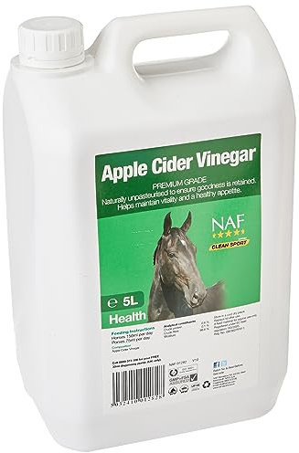 NAF Apple Cider Vinegar 5L – Natural Equine Supplement – Supports Digestion, Joint Health & Overall Vitality – Unpasteurised & Unfiltered | NAF Apple Cider Vinegar supports digestive function, joint health and overall wellbeing in horses