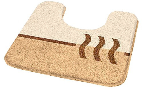 Kleine Wolke Fiesta Badteppich WC Polyacryl 50 x 50 cm, beige, 40x30x10 cm, 4594231150