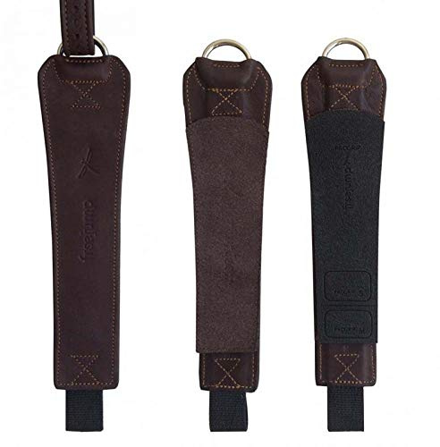 freejump Pro Grip Stirrup Leathers (Brown, Small (height <1.5m / 5'))