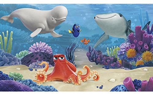 RoomMates jl1384 m Ultra | finden Dory XL Stuhl Schiene Ziegelsteinwand Mural, 6 x 10.5