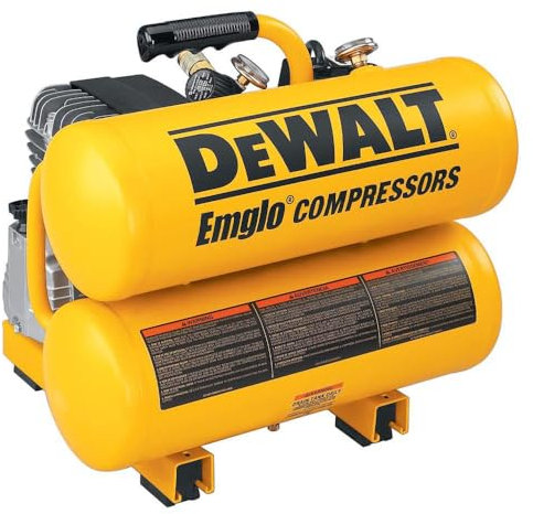 DEWALT D55151 14 Amp 1.1-HP 4-Gallon Oiled Twin Hot Dog Compressor