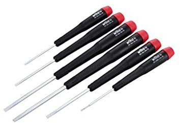Wiha 26090 Precision Slotted Screwdriver with Precision Handle, 6 Piece Set, multi, one size