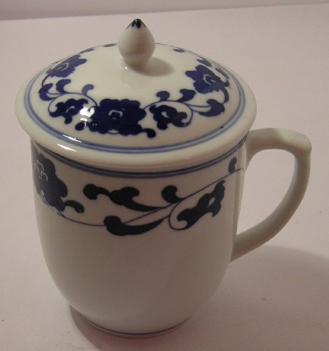 Mug & Lid Flower 8cm Dia 9.5cm Height Guaranteed Quality