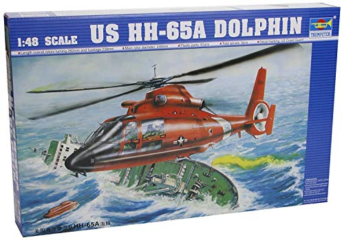 Trumpeter 1/48 HH65A Dolphin Search and Rescue US Coast Guard Helicopter Model Kit