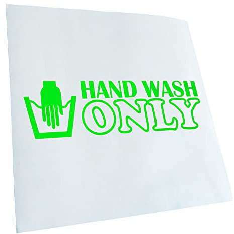 Autoaufkleber - Hand Wash Only - Heckscheibe Auto Aufkleber wetterfest für Kfz LKW Mofa Truck - Sticker außen selbstklebend Tuning Zubehör für Fenster Fahrzeug Scheibe