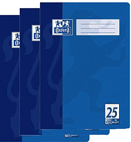 Oxford 3 Stück Heft A4 Lin. 25 90g