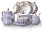 Pukka Home Porcelain Tea Sets British Royal Series, 8 OZ Cups& Saucer Service for 6, with Teapot Sugar Bowl Cream Pitcher Teaspoons and tea strainer for Tea/Coffee, (Milk Purple)