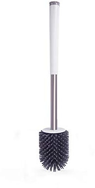 UPP Silikon-WC-Bürste Coolgrey | Ersatzbürste ohne Bürstenstation | Toilettenbürste aus Antihaft-Silikon,Kunststoff & Edelstahl-Griff | Silikonbürste für mehr Hygiene & Sauberkeit in der Toilette