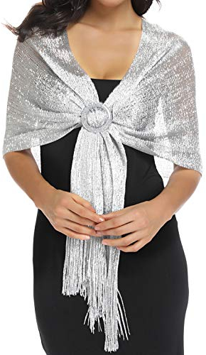 Rheane Schals und Tücher für Abendkleider, Schal für Damen, mit Schnalle, für Abendkleid, Party, Hochzeit, Party, Large