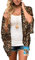 YULOONG Damenmode Bademode Vertuschung Chiffon Blumendruck Kimono Lose Schal Strickjacke Sommer Bluse Bademode Capes, Leopardenmuster, XL