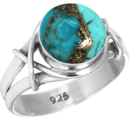 Boho Handgefertigter Schmuck Natürlicher Edelstein Perle, Amethyst, Onyx, Tigerauge Runder Echter 925 Sterling Silber Ring für Frauen