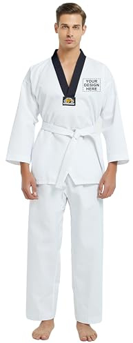 TOPTIE Customized Taekwondo Uniform for Kids Adults, TKD Dobok Uniform