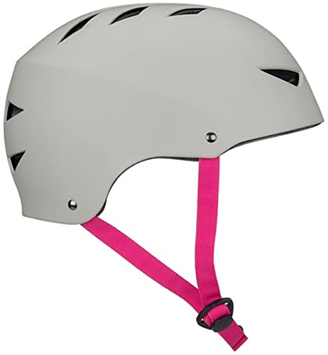 Nijdam Skate - Casco da skate Pinky Swear, grigio/fucsia, L