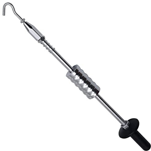 vidaXL Carbon Steel Slide Hammer with Hook 63cm - Car Dent Puller for Auto Bodywork Repair in Workshops & DIY Home Garage