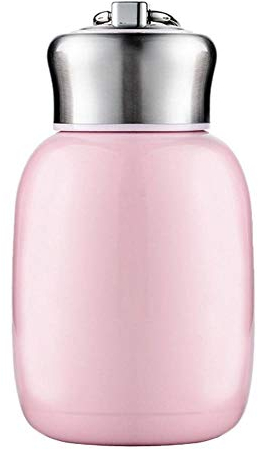 280ML/9.85Oz Small Mini Vacuum Insulated Water Bottle Portable Leakproof Travel Mug Stainless Steel Cold and Hot Thermal Flask for Kids Children Women School Office Coffee Milk Tea (Pink)