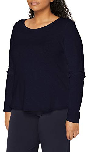 Marc OߴPolo Denim Damen Langarmshirt aus Bio-Baumwolle mit U-Boot-Ausschnitt, Blau (Scandinavian Blue), XL