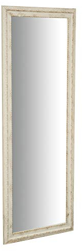Biscottini Spiegel weiß L50 x PR3 x H140 cm Made in Italy | Wandspiegel Holz | Spiegel groß l horizontal und vertikal | Spiegel lang Shabby chic