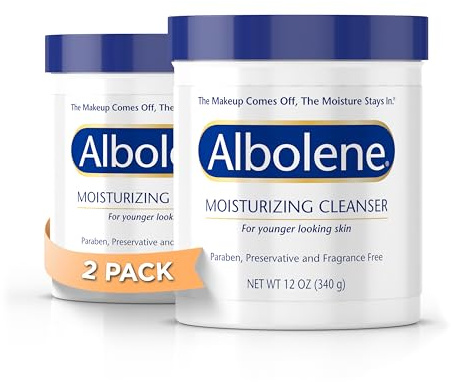 Albolene Feuchtigkeitsspendender Reiniger und Make-up-Entferner, parfümfrei, 340 ml, 2 Stück