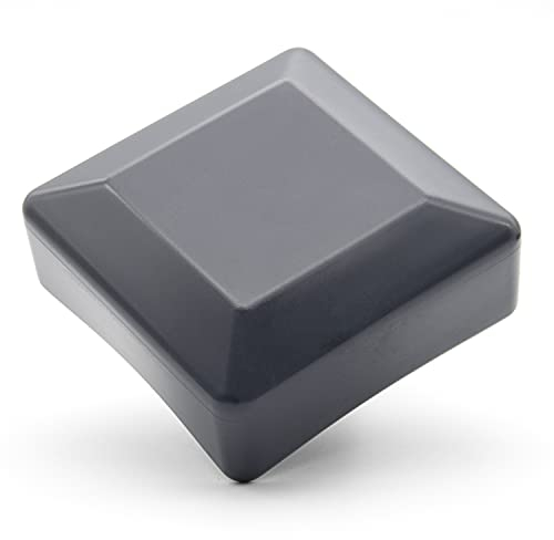 Enkotrade 10 Stück Zaunkappen Anthrazit für Außenmaß 70x70mm, Rohrkappen aus hochwertigem Kunststoff, Pyramide Quadratisch Zaunpfostenkappen Pfahl Deckel Zaunabdeckung